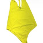 ZARA  neon yellow twist back bodysuit swimsuit NEW Photo 1