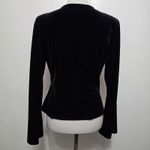 Vintage JBS LTD 90s Black Velvet Faux Wrap Ruched Blouse M Holiday Party Glam Size M Photo 4