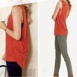 CAbi  sweater siren vest size XL red/orange unique drape cut out asymmetr… Photo 6