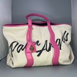 Palm Angels Pink Leather Logo Tote Bag Shoulder Carryall Large Display Model Photo 7