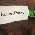 House Of Sunny NWT  Shape Of My Heart Hockney Stretchy Midi Dress Brown Cocoa US6 Photo 5