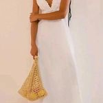 Free People $108 Lovey Maxi White Dress Crochet Top Size Large Photo 0