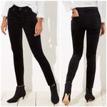 Loft Black Velvet Modern Velvet Skinny Jeans Photo 2