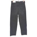 NWT American Eagle Strigid Super High Rise Baggy Straight Black Jeans Sz 4 Short Photo 1