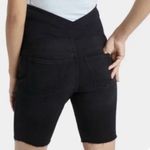 Isabel Maternity by Ingrid & Isabel Over Belly Bermuda Black Jean Shorts Photo 1