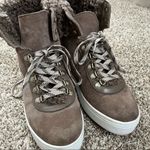 Sam Edelman  Leather Faux Shearling Upper High Top Lace Up Seude Snow Boots 8.5 Photo 5
