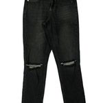 BP Black High Rise Straight Leg Distressed Knee Jeans 24 Photo 0