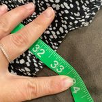 EXPRESS  Black & White Speckled Smocked Mock Neck Tiered Ruffle Mini Dress Size L Photo 13