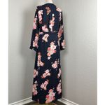 FRNCH Paris Womn's Maxi Dress Blue Floral Button V Photo 6