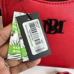 Badgley Mischka NWT  Red Small Braid Trim Convertible Top-Handle Bag Photo 2
