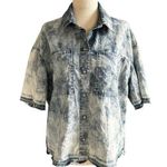 True Religion Blue Chambray Collared Shirt Women's Top Size Small | 74-15 Photo 0