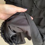 jaloux Black Tiered Ruffle Beaded Flapper Dress, Size Small, NWT Photo 8