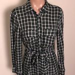 ZARA  Woman Green Plaid Check Button Front Dress Photo 5