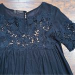 Anthropologie Holding Horses • Anthro Magnolia Lace Dress black cotton Vincennes Swing mini Photo 7