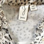 Joie  Women's White Floral Blouse Top‎ Sheer w/ Ruffles SZ Small Photo 6