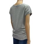 ZARA Basics Heathered Gray Dolman Short Sleeve Ruched Side Tee Shirt Womens XL Photo 4