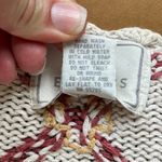 EXPRESS  Women's Vintage Chunky Knit Floral Embroidered Sweater Size M Photo 8