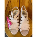 dexflex comfort  Block Heel Sandals Faux Suede Open Toe NWT Shoes Size 11 Read Photo 1