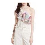 Free People Annka Bubble Blouse Top One-Shoulder Floral Printed Photo 3