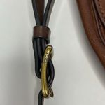 Fossil  Satchel Crossbody Bag Purse Flap Buckle Closure Cow Hide Leather Brown Photo 3