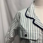 Obey  Serena Striped Utility Shirt Womens Medium Cotton Casual Preppy summer Photo 4