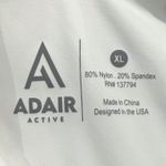 Adair Active Womens XL White Short Sleeve Zip Polo Athletic Golf Shirt Photo 3