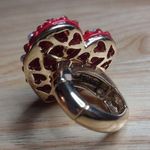 Betsey Johnson  XOXO Pearl Heart Ring Photo 2