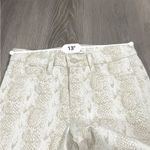 Paige Hoxton Ultra White Snakeskin Print Mid Rise Ankle Skinny Jeans Size 26 Photo 8