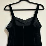 Vintage Onyx Nite Velvet Black Sweetheart Babydoll Tank Maxi Dress Dark Romantic Photo 5