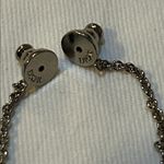 Christian Dior Dior PETIT CD TREASURE EARRINGS Silver-Finish Metal with White Resin Pearls Photo 8