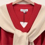 En Saison Colby Oversized Knit Sweater Top Brick Size Small NWT Red Photo 2