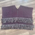 Guess Charlotte Jacquard Poncho Jacket Cape One Size Sweater Knit Poncho Photo 12