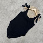 Old Navy  Women’s Tie-Strap Tank Top Bodysuit Ribbed Round Neck in Black XL Photo 1