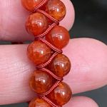 Carnelian Natural Stones Braided Adjustable Boho Stackable Cord Bracelet Photo 6