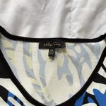 Melissa Paige Womens Size XS Floral Top Blouse Long Sleeve Black Blue Yellow Photo 1