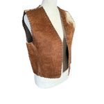 Ralph Lauren Sport vintage leather vest with a natural hair on cowhide size M Photo 1