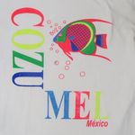 Vintage 90s Cozumel Mexico Neon Fish Shirt White Photo 3