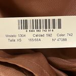 Massimo Dutti  Tan Leather A-Line Skirt Photo 7