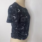 Justify  Size Medium Celestial Cosmic Top Cinched Sides Black Cropped Photo 5