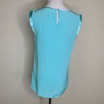 Elie Tahari Tahari Silk Aqua Blue Sleeveless Shell Blouse S M Photo 1