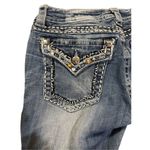 Miss Me low rise signature boot jeans sz 29 jewel embellished bottom pockets Photo 7