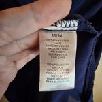 Wishful park  Y2K Boho Embroidered Navy Blue High Low Hem Blouse Photo 7