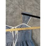 Sofie the Label Danielle Striped Midi Dress Medium Tiered Nautical Coastal Chic Blue Photo 5