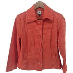 CAbi Women's Orange Geometric Pattern Blazer Jacket Size Small Photo 0