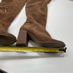 Steve Madden  Women 8 Brown Leather Suede Novela Over The Knee Chunky Heel Boots Photo 7