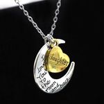 I LOVE YOU Dear Daughter Heart Pendant Necklace Multiple Photo 3
