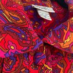 Sharagano Vintage 90's Shaka Womens Paisley Print Long Sleeve Button-up Shirt Size 10 Photo 5