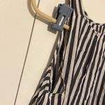 Old Navy  Blouse Women’s Size Medium High Neck Tank Top Blue/White Stripe Photo 4