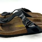 Birkenstock  Gizeh Black Patent Leather Sandals Women's 6 US Photo 1