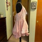 Pink Spaghetti strap fuzzy sequins tiered prom dress size 20 Fairycore princess Photo 1